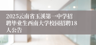 2025云南省玉溪第一中学招聘毕业生西南大学校园招聘18人公告