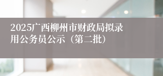 2025广西柳州市财政局拟录用公务员公示（第二批）