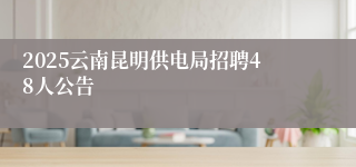 2025云南昆明供电局招聘48人公告