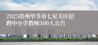 2025贵州毕节市七星关区招聘中小学教师300人公告