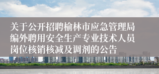 关于公开招聘榆林市应急管理局编外聘用安全生产专业技术人员岗位核销核减及调剂的公告