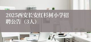 2025西安长安红杉树小学招聘公告（3人）