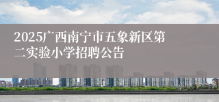 2025广西南宁市五象新区第二实验小学招聘公告