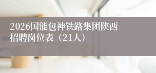 2026国能包神铁路集团陕西招聘岗位表（21人）