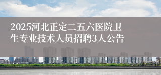 2025河北正定二五六医院卫生专业技术人员招聘3人公告