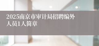 2025南京市审计局招聘编外人员1人简章