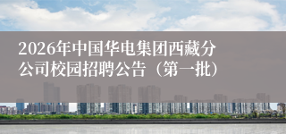 2026年中国华电集团西藏分公司校园招聘公告（第一批）