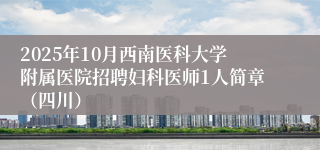 2025年10月西南医科大学附属医院招聘妇科医师1人简章（四川）