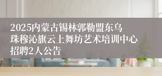 2025内蒙古锡林郭勒盟东乌珠穆沁旗云上舞坊艺术培训中心招聘2人公告