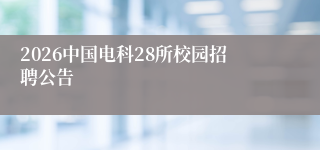 2026中国电科28所校园招聘公告
