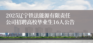 2025辽宁铁法能源有限责任公司招聘高校毕业生16人公告