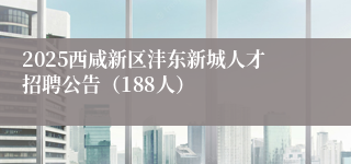 2025西咸新区沣东新城人才招聘公告（188人）