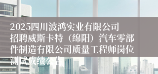 2025四川波鸿实业有限公司招聘威斯卡特（绵阳）汽车零部件制造有限公司质量工程师岗位测试成绩公告