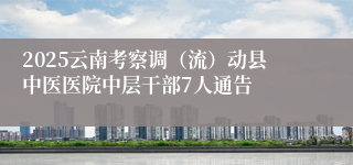 2025云南考察调(流)动县中医医院中层干部7人通告