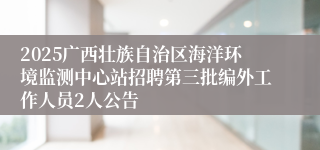 2025广西壮族自治区海洋环境监测中心站招聘第三批编外工作人员2人公告