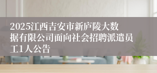 2025江西吉安市新庐陵大数据有限公司面向社会招聘派遣员工1人公告