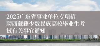 2025广东省事业单位专项招聘西藏籍少数民族高校毕业生考试有关事宜通知