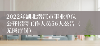 2022年湖北潜江市事业单位公开招聘工作人员56人公告（无医疗岗）