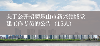 关于公开招聘乐山市新兴领域党建工作专员的公告(15人)