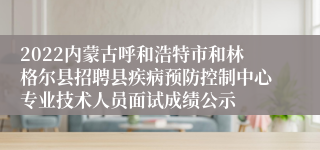 2022内蒙古呼和浩特市和林格尔县招聘县疾病预防控制中心专业技术人员面试成绩公示