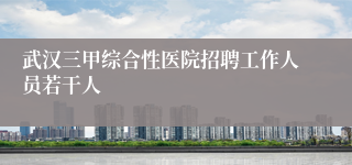 武汉三甲综合性医院招聘工作人员若干人