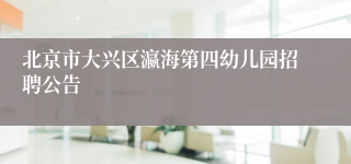 北京市大兴区瀛海第四幼儿园招聘公告