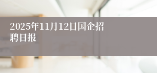 2025年11月12日国企招聘日报
