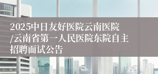2025中日友好医院云南医院/云南省第一人民医院东院自主招聘面试公告