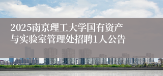 2025南京理工大学国有资产与实验室管理处招聘1人公告