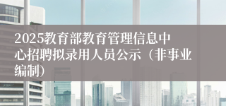 2025教育部教育管理信息中心招聘拟录用人员公示（非事业编制）