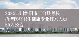 2025四川绵阳市三台县考核招聘医疗卫生健康专业技术人员55人公告