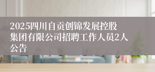 2025四川自贡创锦发展控股集团有限公司招聘工作人员2人公告