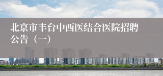 北京市丰台中西医结合医院招聘公告(一)