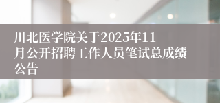 川北医学院关于2025年11月公开招聘工作人员笔试总成绩公告
