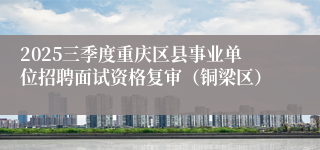 2025三季度重庆区县事业单位招聘面试资格复审（铜梁区） 