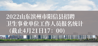 2022山东滨州市阳信县招聘卫生事业单位工作人员报名统计（截止4月21日17：00)