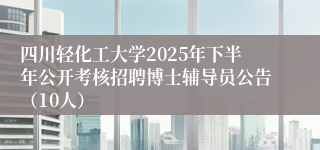 四川轻化工大学2025年下半年公开考核招聘博士辅导员公告(10人)