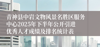 青神县中岩文物风景名胜区服务中心2025年下半年公开引进优秀人才成绩及排名统计表