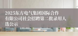 2025东方电气集团国际合作有限公司社会招聘第二批录用人选公示