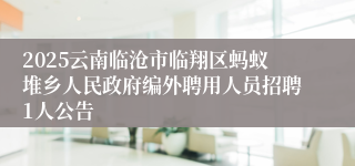 2025云南临沧市临翔区蚂蚁堆乡人民政府编外聘用人员招聘1人公告