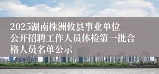 2025湖南株洲攸县事业单位公开招聘工作人员体检第一批合格人员名单公示