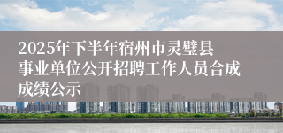2025年下半年宿州市灵璧县事业单位公开招聘工作人员合成成绩公示