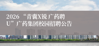 2026 “青囊X锐 广药聘U”广药集团校园招聘公告