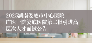 2025湖南娄底市中心医院 广医一院娄底医院第二批引进高层次人才面试公告