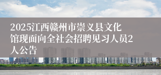 2025江西赣州市崇义县文化馆现面向全社会招聘见习人员2人公告