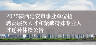 2025陕西延安市事业单位招聘高层次人才和紧缺特殊专业人才递补体检公告