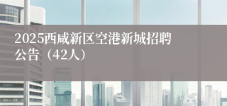 2025西咸新区空港新城招聘公告（42人）