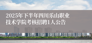 2025年下半年四川乐山职业技术学院考核招聘1人公告