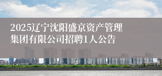 2025辽宁沈阳盛京资产管理集团有限公司招聘1人公告