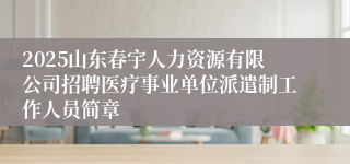 2025山东春宇人力资源有限公司招聘医疗事业单位派遣制工作人员简章